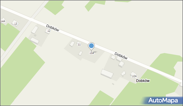 Dobków, Dobków, 11a, mapa Dobków