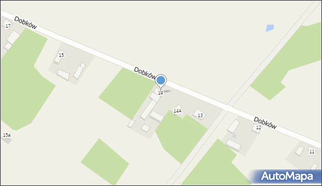 Dobków, Dobków, 14, mapa Dobków
