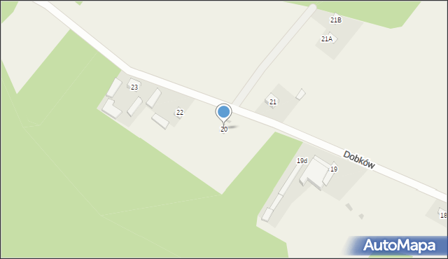 Dobków, Dobków, 20, mapa Dobków