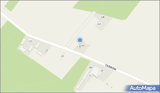 Dobków, Dobków, 21, mapa Dobków