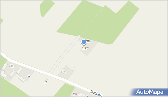 Dobków, Dobków, 21A, mapa Dobków