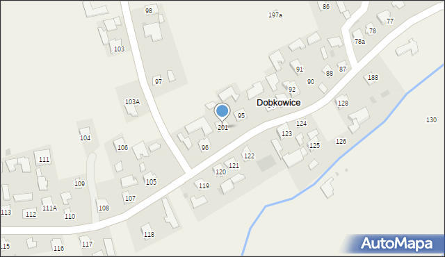 Dobkowice, Dobkowice, 201, mapa Dobkowice