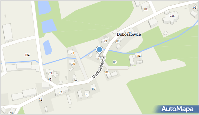 Doboszowice, Doboszowice, 77a, mapa Doboszowice