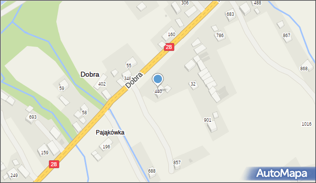 Dobra, Dobra, 440, mapa Dobra
