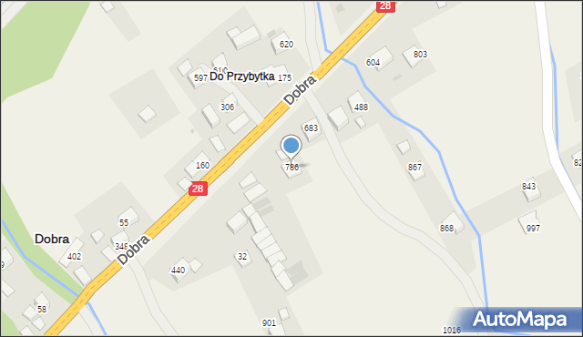 Dobra, Dobra, 786, mapa Dobra
