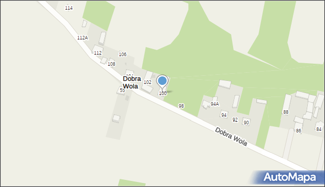 Dobra Wola, Dobra Wola, 100, mapa Dobra Wola