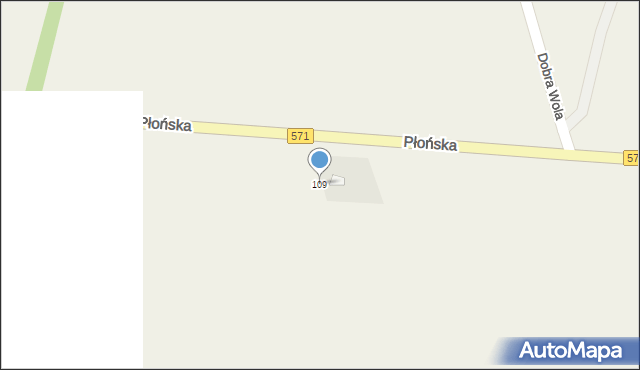 Dobra Wola, Dobra Wola, 109, mapa Dobra Wola