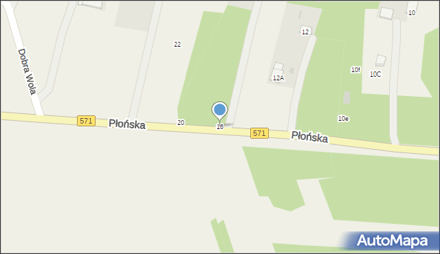 Dobra Wola, Dobra Wola, 16, mapa Dobra Wola