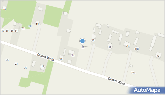 Dobra Wola, Dobra Wola, 42, mapa Dobra Wola
