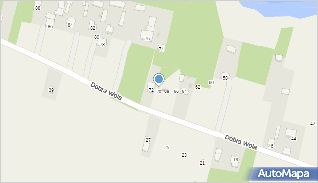 Dobra Wola, Dobra Wola, 70, mapa Dobra Wola