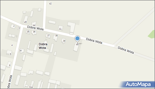 Dobra Wola, Dobra Wola, 40, mapa Dobra Wola