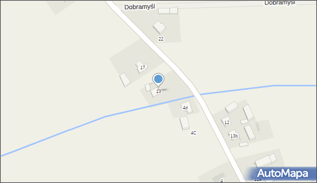 Dobramyśl, Dobramyśl, 13, mapa Dobramyśl