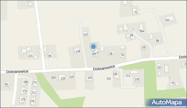 Dobranowice, Dobranowice, 103, mapa Dobranowice
