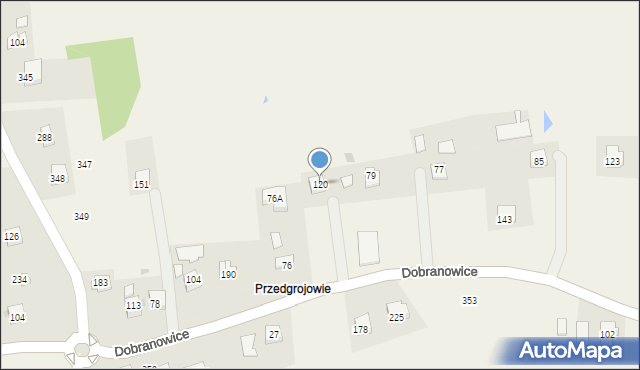 Dobranowice, Dobranowice, 120, mapa Dobranowice