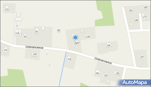 Dobranowice, Dobranowice, 134, mapa Dobranowice