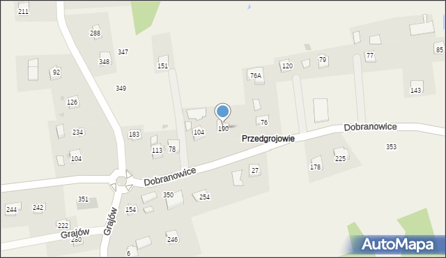 Dobranowice, Dobranowice, 190, mapa Dobranowice
