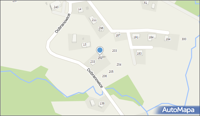 Dobranowice, Dobranowice, 202, mapa Dobranowice