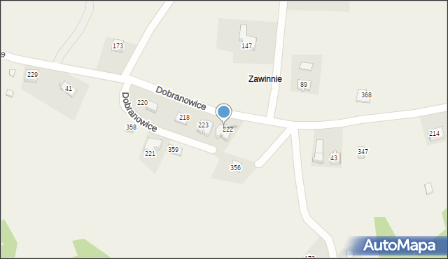 Dobranowice, Dobranowice, 225, mapa Dobranowice