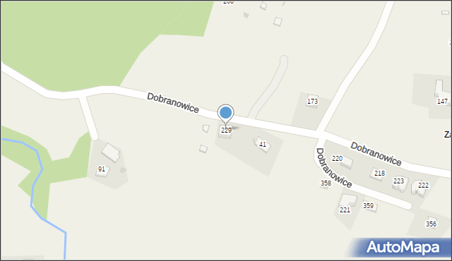 Dobranowice, Dobranowice, 229, mapa Dobranowice