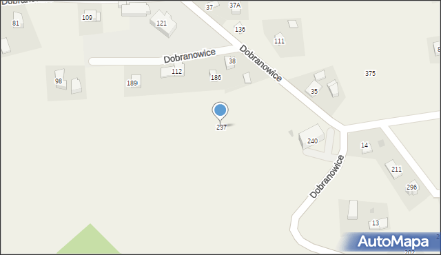 Dobranowice, Dobranowice, 237, mapa Dobranowice