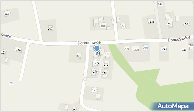 Dobranowice, Dobranowice, 269, mapa Dobranowice