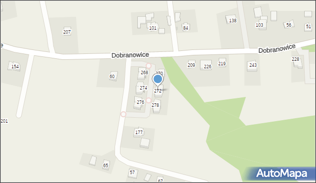 Dobranowice, Dobranowice, 272, mapa Dobranowice