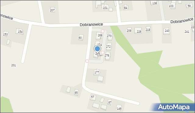 Dobranowice, Dobranowice, 277, mapa Dobranowice