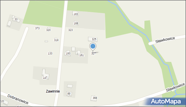 Dobranowice, Dobranowice, 327, mapa Dobranowice