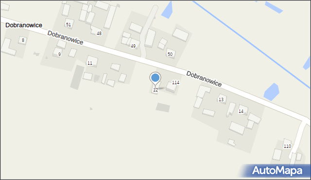 Dobranowice, Dobranowice, 12, mapa Dobranowice