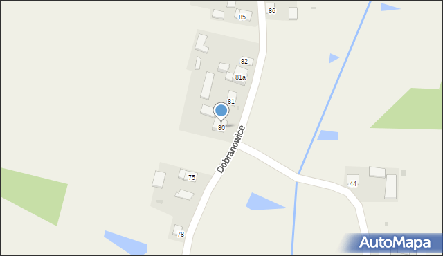 Dobranowice, Dobranowice, 80, mapa Dobranowice