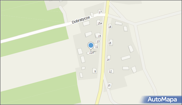 Dobratycze, Dobratycze, 11A, mapa Dobratycze
