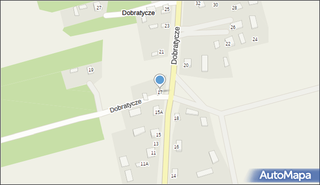 Dobratycze, Dobratycze, 17, mapa Dobratycze