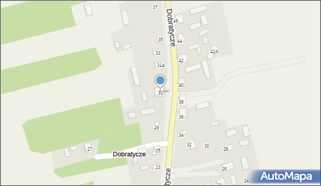 Dobratycze, Dobratycze, 31, mapa Dobratycze