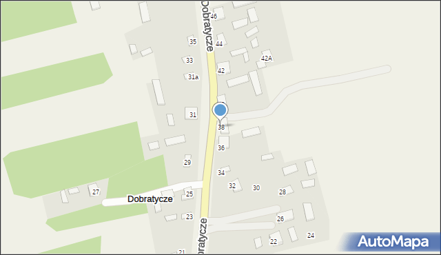 Dobratycze, Dobratycze, 38, mapa Dobratycze