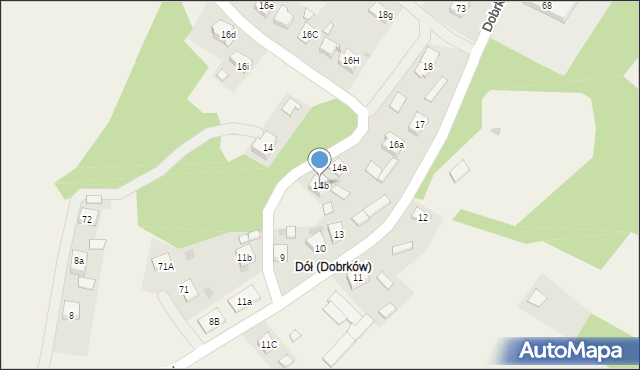 Dobrków, Dobrków, 14b, mapa Dobrków