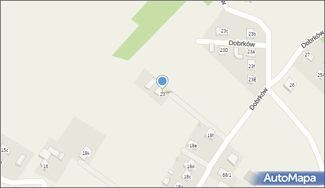 Dobrków, Dobrków, 23, mapa Dobrków