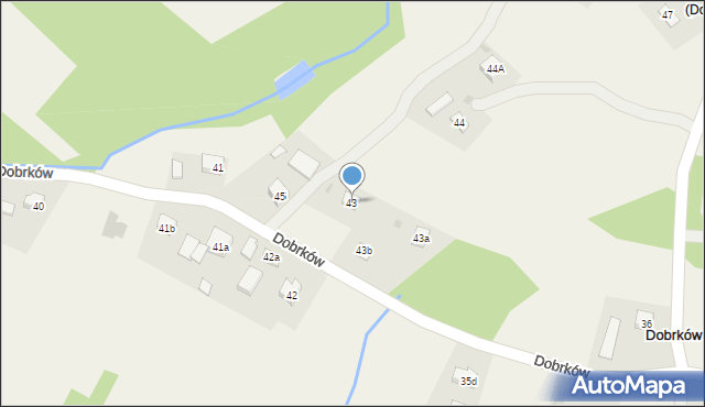 Dobrków, Dobrków, 43, mapa Dobrków