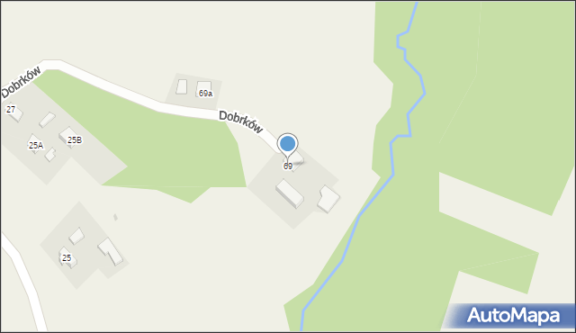 Dobrków, Dobrków, 69, mapa Dobrków