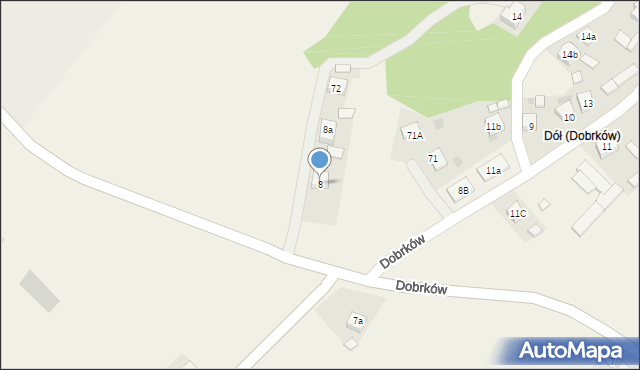 Dobrków, Dobrków, 8, mapa Dobrków