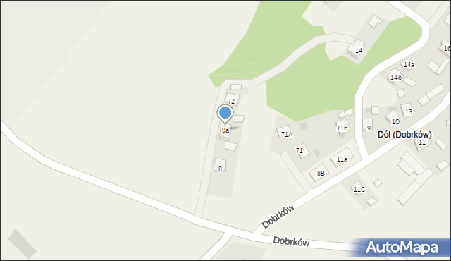 Dobrków, Dobrków, 8a, mapa Dobrków