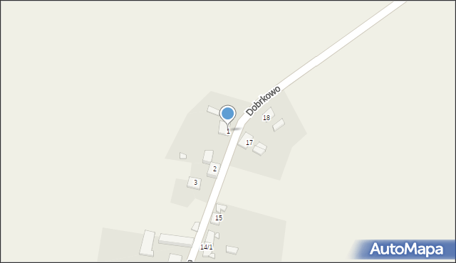 Dobrkowo, Dobrkowo, 1, mapa Dobrkowo