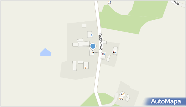 Dobrkowo, Dobrkowo, 7, mapa Dobrkowo