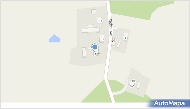 Dobrkowo, Dobrkowo, 8, mapa Dobrkowo