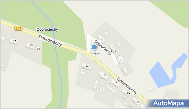 Dobrociechy, Dobrociechy, 12, mapa Dobrociechy