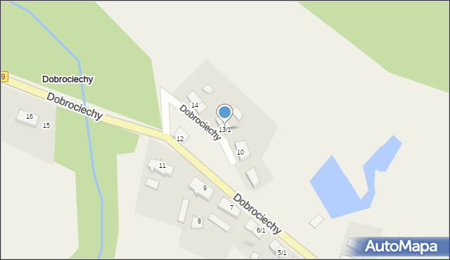 Dobrociechy, Dobrociechy, 13/1, mapa Dobrociechy