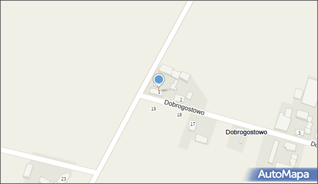 Dobrogostowo, Dobrogostowo, 1, mapa Dobrogostowo