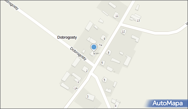 Dobrogosty, Dobrogosty, 7, mapa Dobrogosty