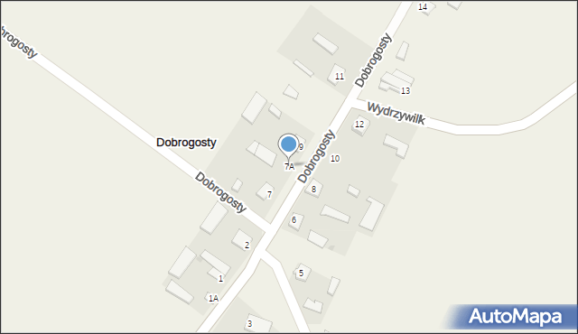 Dobrogosty, Dobrogosty, 7A, mapa Dobrogosty