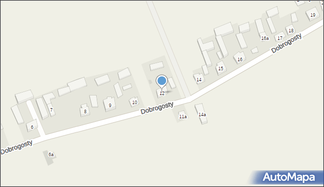 Dobrogosty, Dobrogosty, 12, mapa Dobrogosty