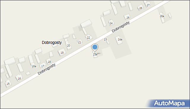 Dobrogosty, Dobrogosty, 23a, mapa Dobrogosty